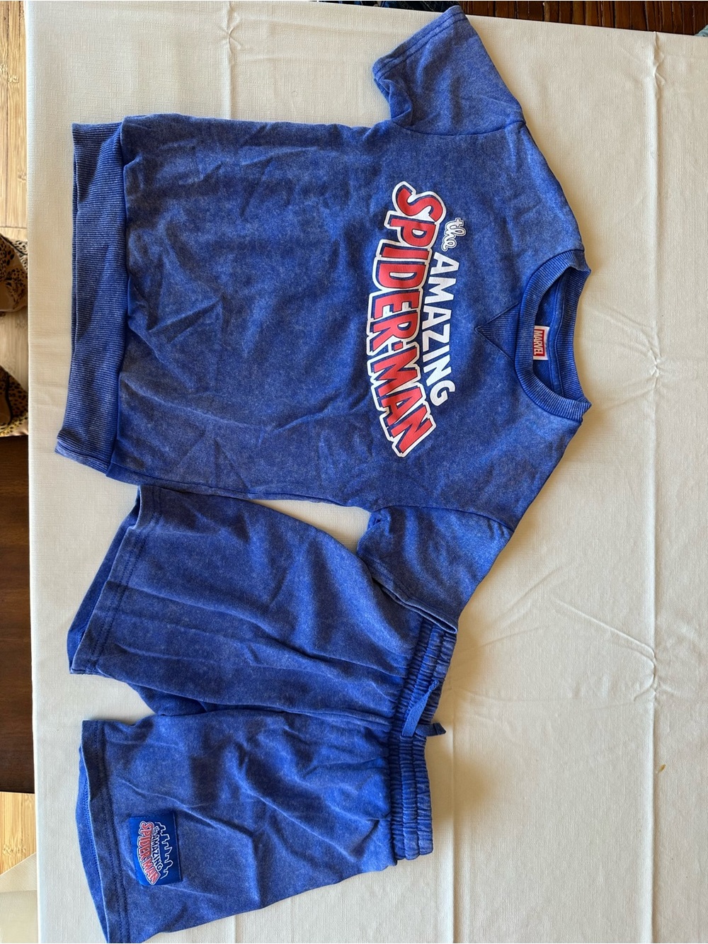 Marvel Blue 'The Amazing Spider-Man' Kids Sweatshirt & Shorts Set